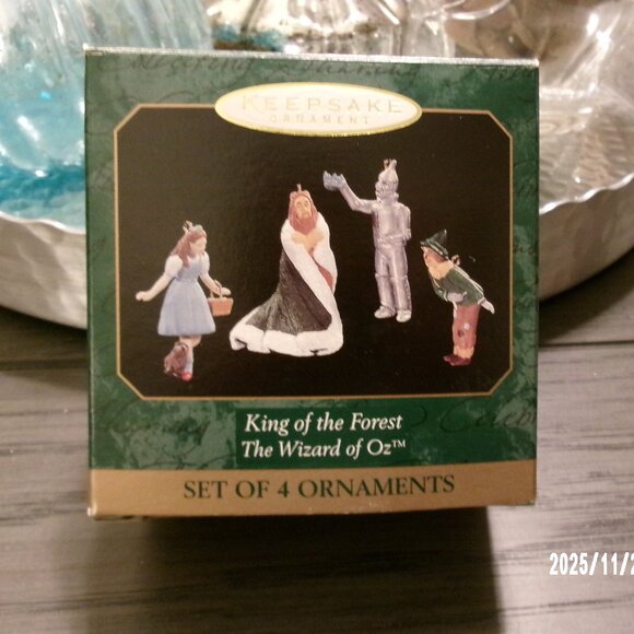 NEW Hallmark King of the Forest The Wizard of Oz Set of 4 Miniature Ornaments - Picture 2 of 7